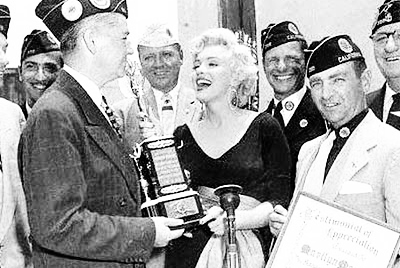 Certificate & trophy awarded Marilyn from  the American Legion June 19, 1954