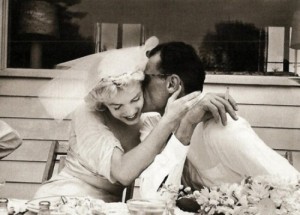 Marilyn Monroe and Arthur Miller's wedding day