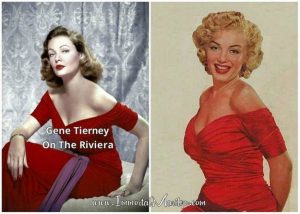 Gene and Marilyn both wearing another Cassini gown.