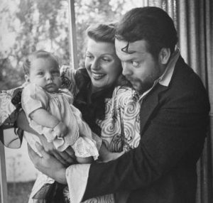 With Orson Welles and daughter Rebecca